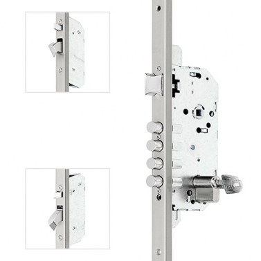 Cerraduras de seguridad - Cerradura Seguridad TAB Automática 3 Puntos E50 Cerradero 45mm Inox