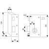 Cerradura Monopunto TS10 Cilindro Regulable Derecha Dorado