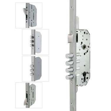Cerraduras de seguridad - Cerradura Seguridad XT Premium 5 Puntos E50 Cerradero 45 mm Inox sin Cilindro